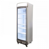 Bromic GM0400LC LED Curved Glass Door 380L Upright Display Chiller w/ Lightbox