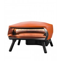 WITT Etna Rotante Gas Powered Pizza Oven w/ Twin Burner & Rotating Stone 16" - Orange