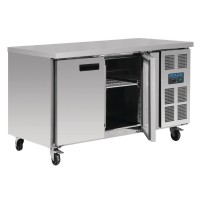 Polar | 2 Door Counter Freezer 282 Ltr Stainless Steel