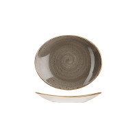 Stonecast | Peppercorn Grey Oval Coupe Plate