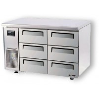 Skipio | 6 Draw Freezer With Under Counter Side Prep Table
